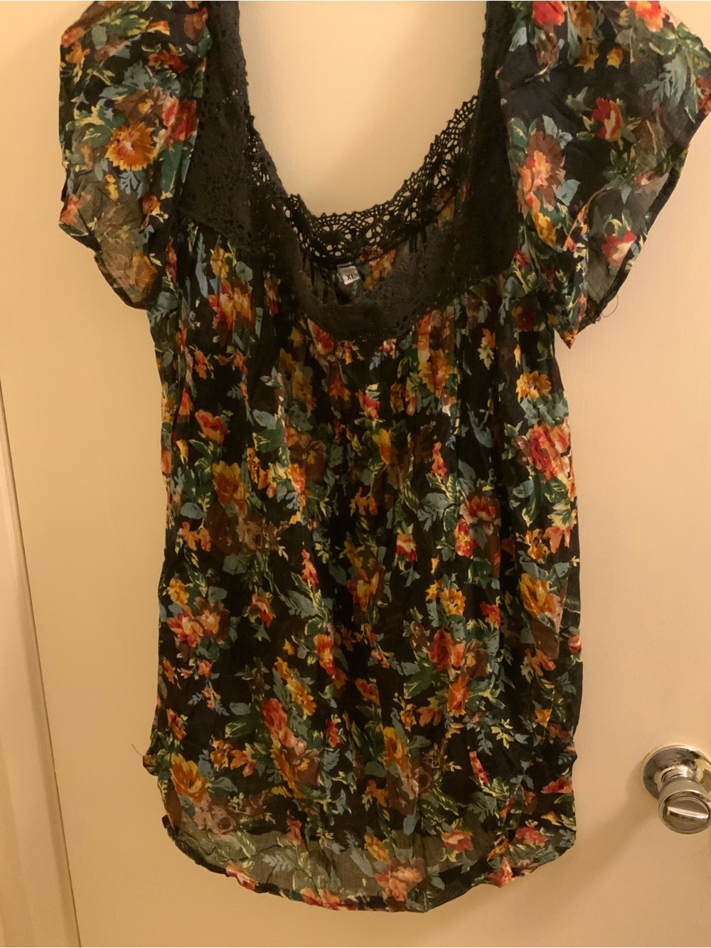 Vintage 1970s Floral Shirt